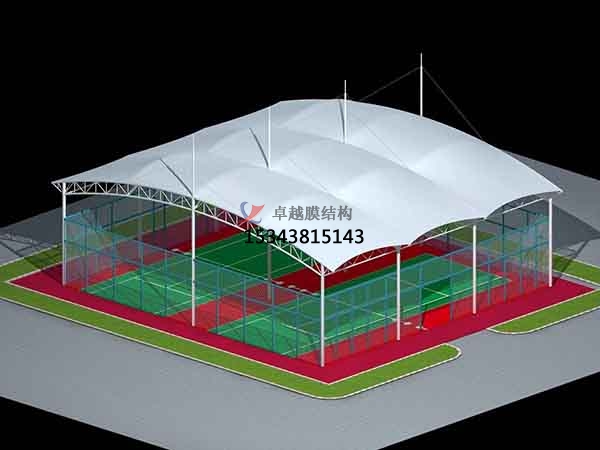 臨沂籃球場膜結構罩棚【設計安裝】