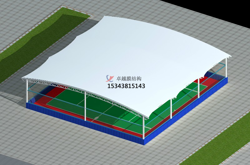 洛陽(yáng)籃球場(chǎng)雨棚遮陽(yáng)棚廠家
